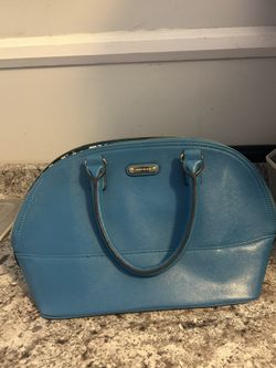 Anne Klein blue dome satchel handbag