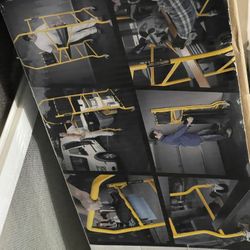 MetalTech Jobsite Series 3.3 ft. L x 6.3 ft. H x 2.6 ft. D Scaffold Work Platform with Safety Rail and Tool Tray, 900 lb. Capacity