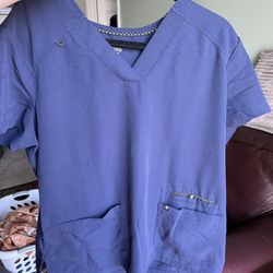 Navy Blue Scrubs Top And Bottoms
