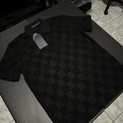 Black Jacquard Men’s Polo L V