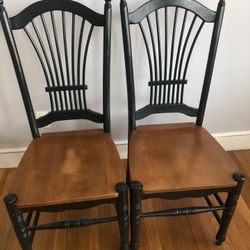 Very Good Condition Two Hardwood Chairs 
