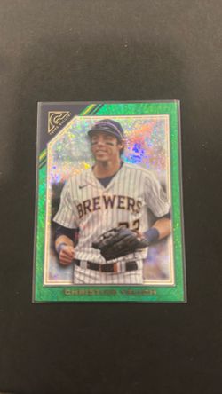 Christian Yelich Topps Gallery Green Parallel Baseball Card