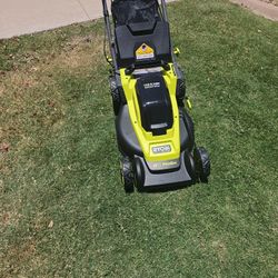 $175Ryobi 16" LAWN MOWER 18VFirst $175 Takes it Includes 2 -8AH Batteries And CHARGER 