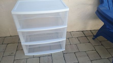 3 drawer sterilite clear plastic organizer storage container