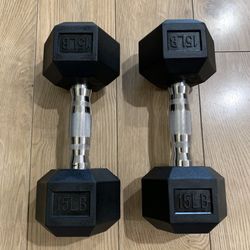 Set of 15lb Dumbbells