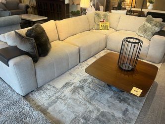 Labor Day Sale Four-Piece Light Gray Sectional Sofa