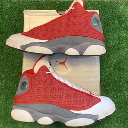Jordan Red Flint 13s size 10 USED But Clean