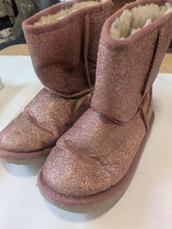 Pink Kids Glittery UGGs