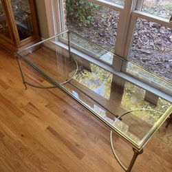 Beautiful Antique Glass Table 47x24