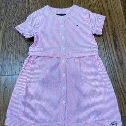 Kids/Girls Shirt Sleeve Dress, Size S (4/5 Yo), Tommy Hilfiger 