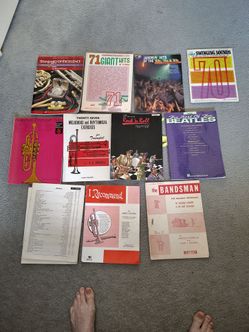 Lot of 11 Vintage trumpet music books