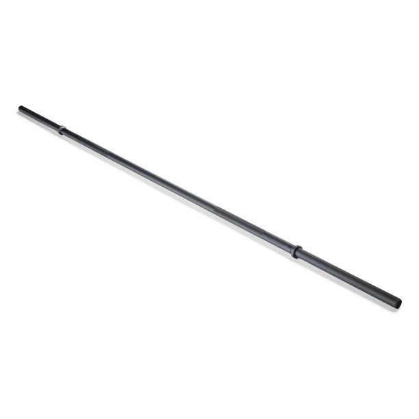 New 6 Foot Barbell Black 1 Piece Solid Bar 1” Plates 