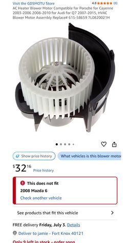 Ac heater blower motor