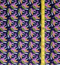 FRANKENSTEIN AND THE BRIDE HALLOWEEN 1 YARD FABRIC (36"X58") BRAND NEW 