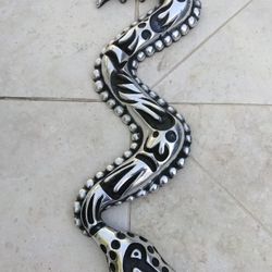 Metal Rattlesnake 1976 Wall Art Signed.