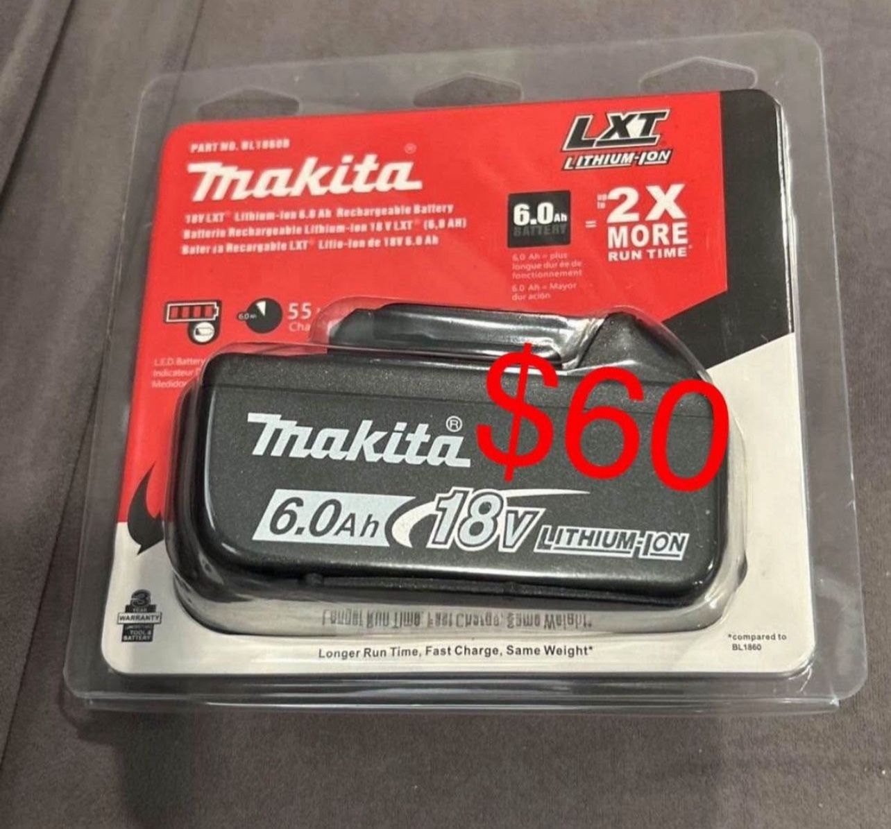 Makita 6.0Ah Battery ( Brand New Sealed )
