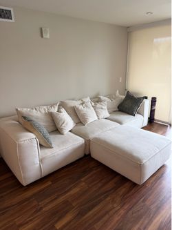 Arhaus 4 piece sectional couch