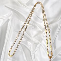 14k Yellow Gold Figaro Link Chain 12.2g 27in Long