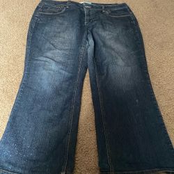 dark blue bootcut jeans