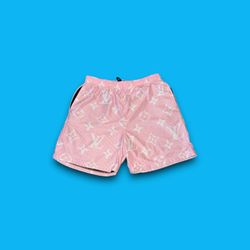 LV Monogram AOP mesh shorts pink men’s 2XL