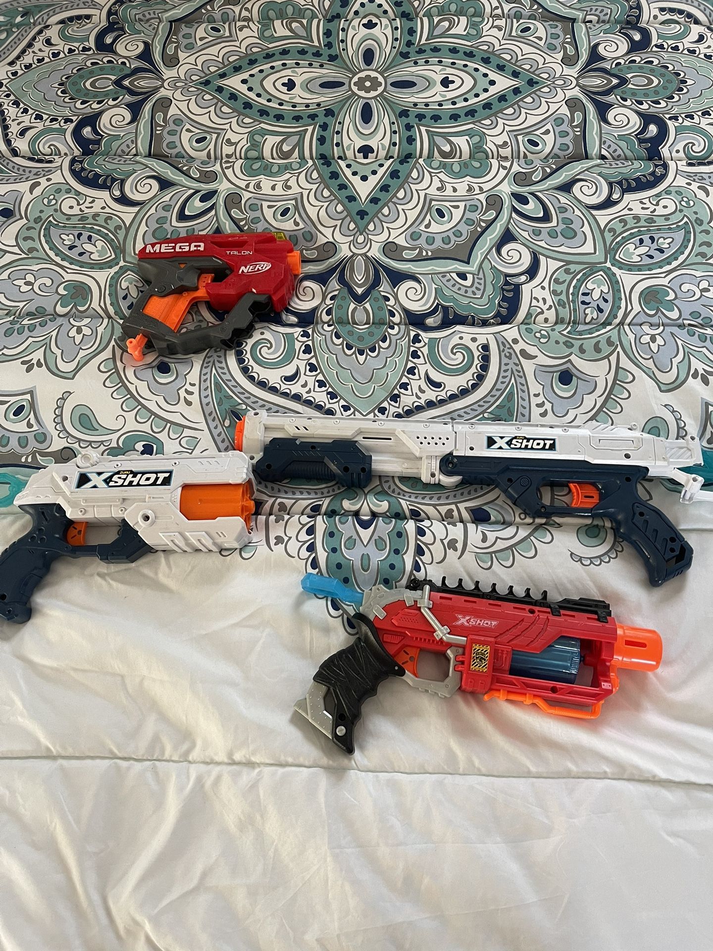 X shot and nerf guns 