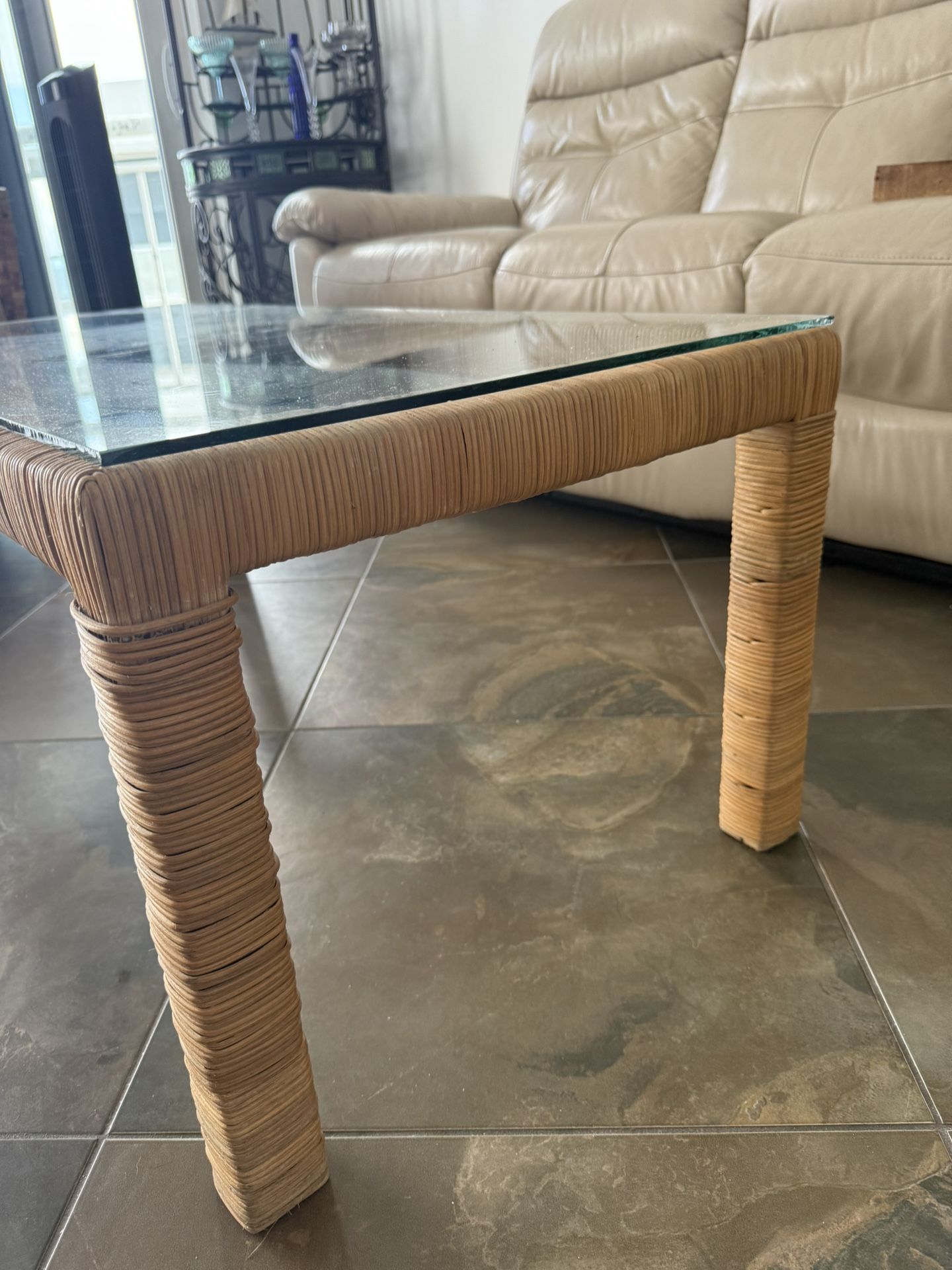 Wicker (Rattan) Coffee Table For Sale 42” X  20 “