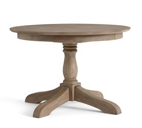 Round Pedestal Table & 3 chairs. Pottery Barn table