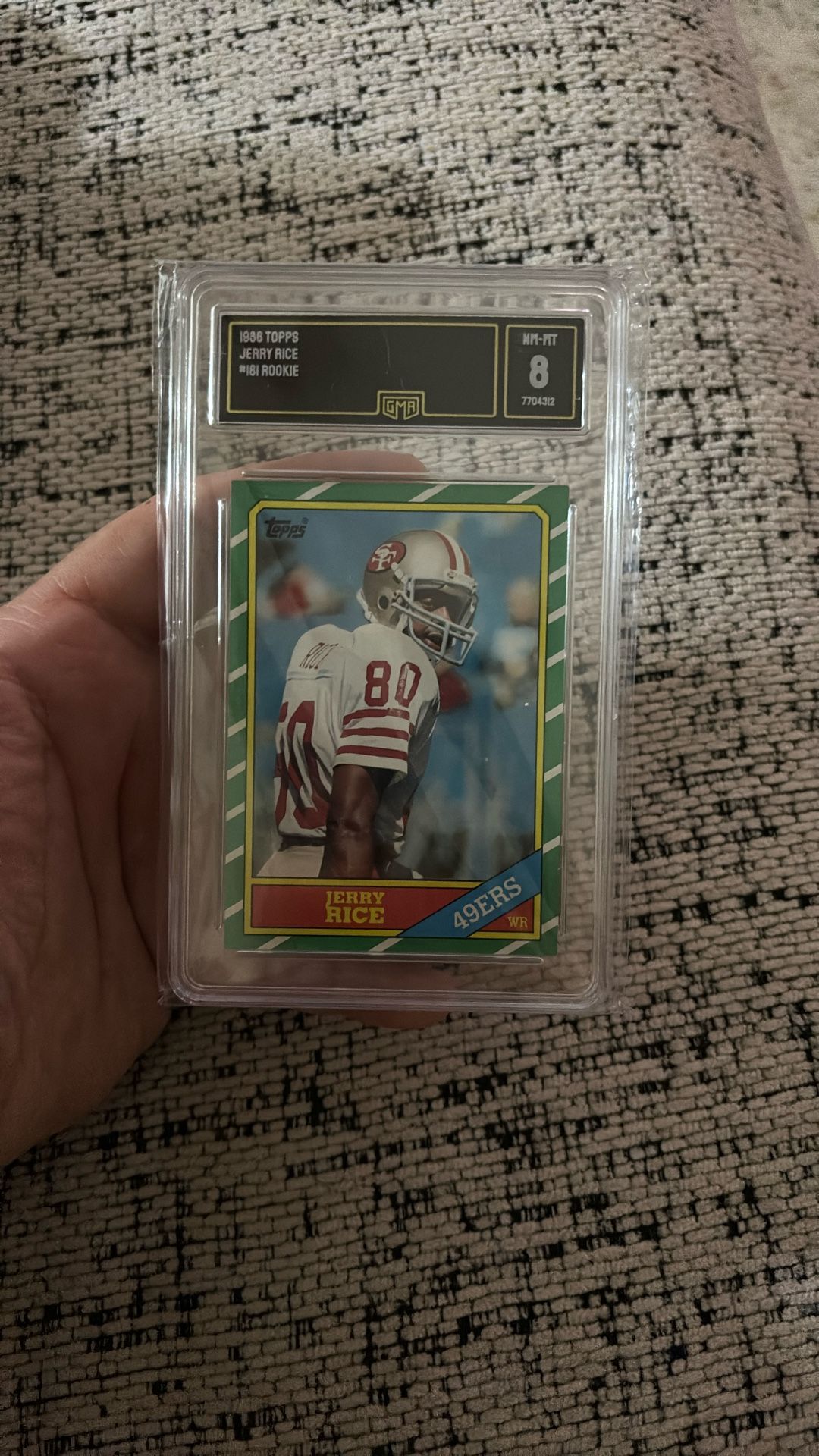 1986 Topps, Jerry Rice Rookie Card Mt 8