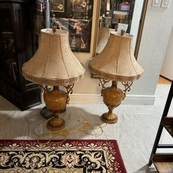 Two Ornate Table Lamp