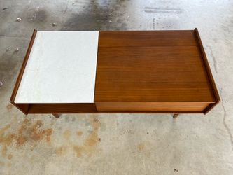 West Elm Mid-Century Marble Pop-Up Coffee Table (48")