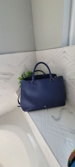 Lauren Ralph Lauren Navy Blue Satchel Handbag
