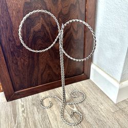 Silver Counter  Towel Display Holder 