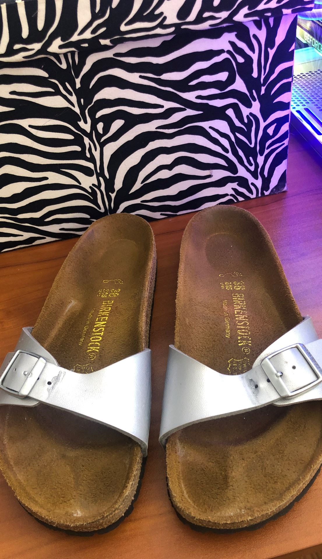 Birkenstock’s! Silver