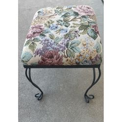 Vintage Needlepoint Footstool