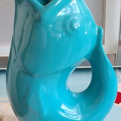 Like New! Authentic Turquoise Blue GurglePot Pitcher- great  Mother's Day gift