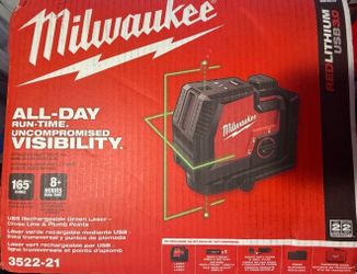Milwaukee USB Rechargeable Green Laser Level