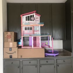 Barbie Dollhouse with Dolls, Clothes & Accessories