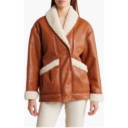 Blank NYC rainmaker Faux Leather Shearling