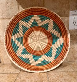 Native Style Hand Woven Basket 14 1/2”
