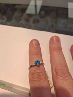 Heart birthstone ring