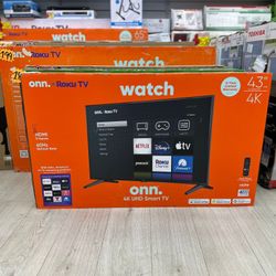 Onn Roku Tv 43" Display 4K UHD Smart TV 