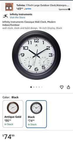 Infinity Instruments Classique 18-Inch Wall Clock