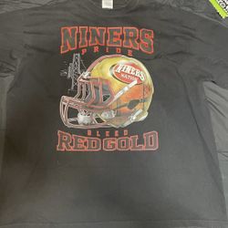Vintage San Francisco 49ers Bleed Red Gold Shaka Wear Graphic T-Shirt Men 4XL