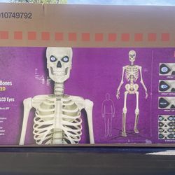 NEW- 12 ft Grave & Bones Giant-Sized Skelly with LifeEyes LCD eyes 