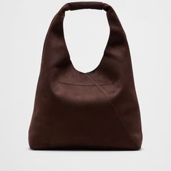 VEGAN LEATHER SLOUCHY TOTE (burgundy)