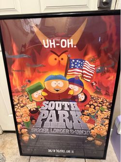 South Park movie poster with frame