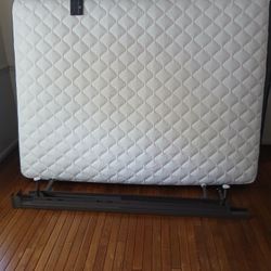 Queen Mattress, Box Spring And Frame