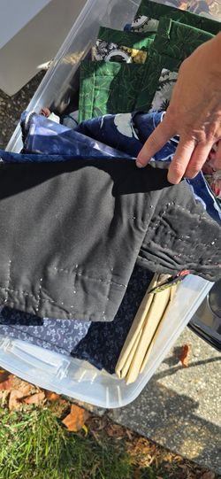 A Plastic Bun Of Quilting Fabric