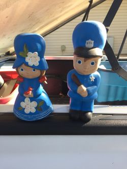Ceramic Police man and wife