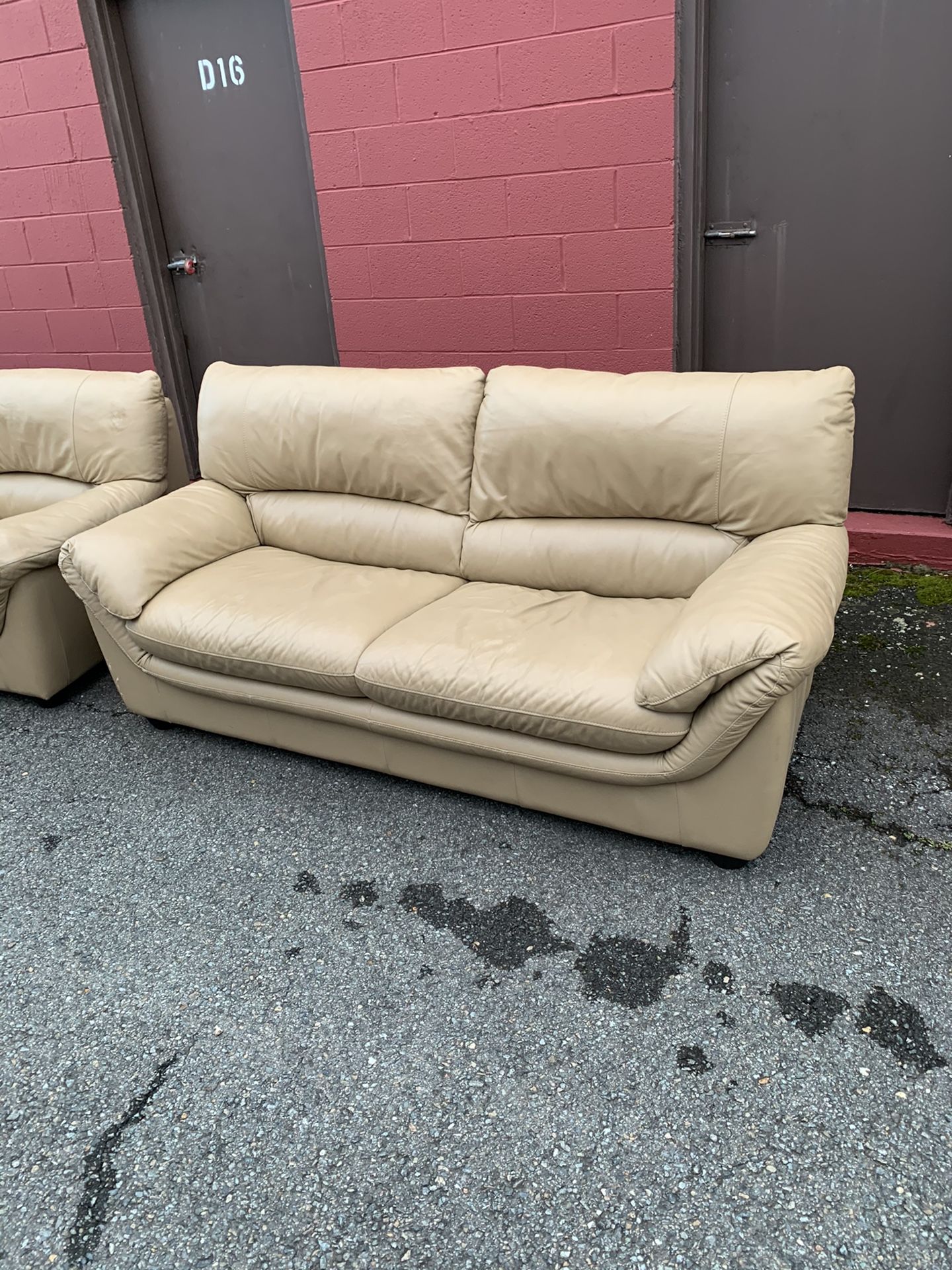 2 seat sofa and armchair set delivery available for local drop off